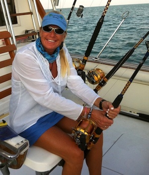 Paulson enjoys time off fishing with her husband, Bobby, a flats-fishing guide.